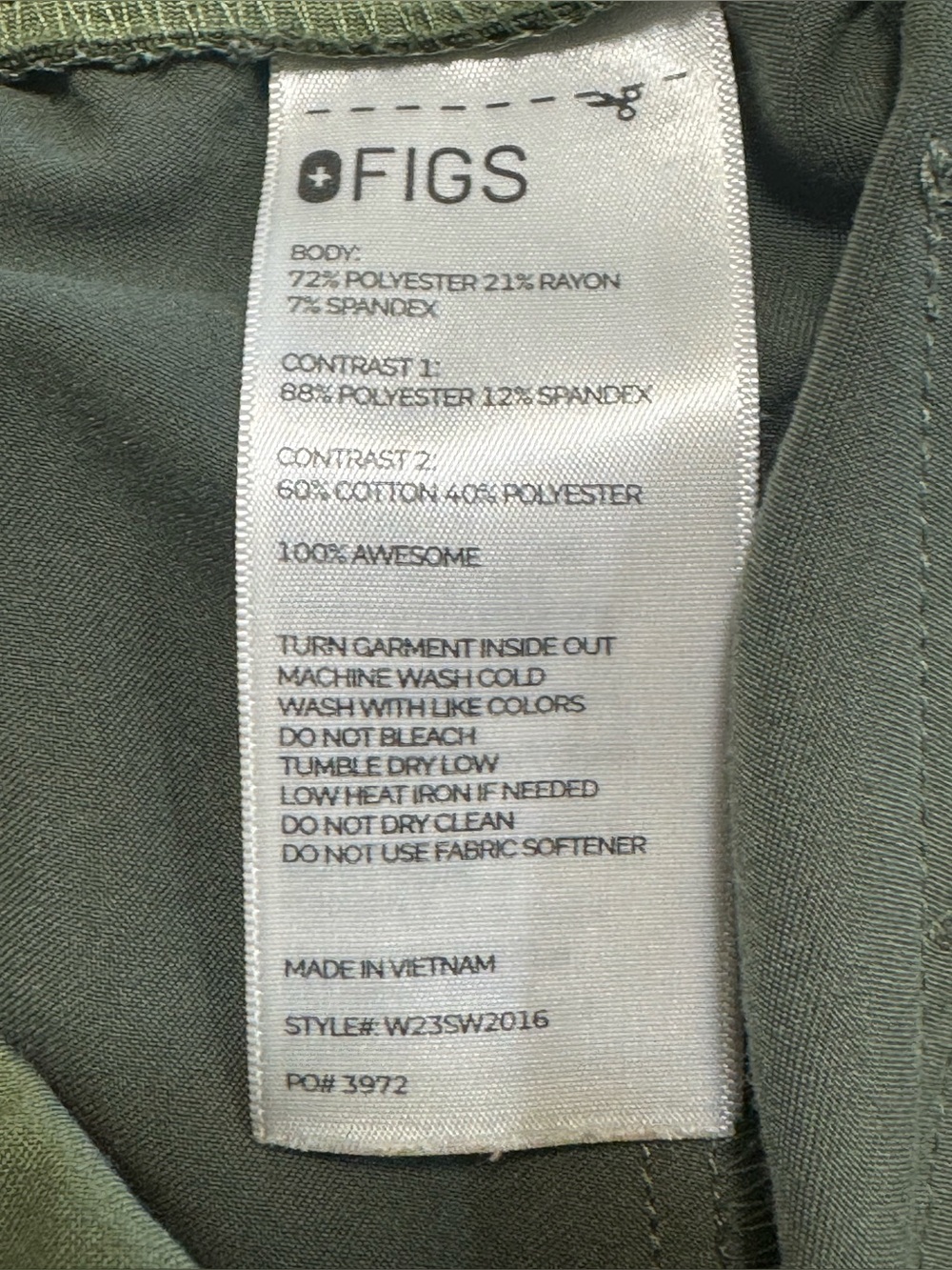 FIGS Zamora Petite Jogger Scrub Pants Hunter Green Women Size Medium - Picture 6 of 10